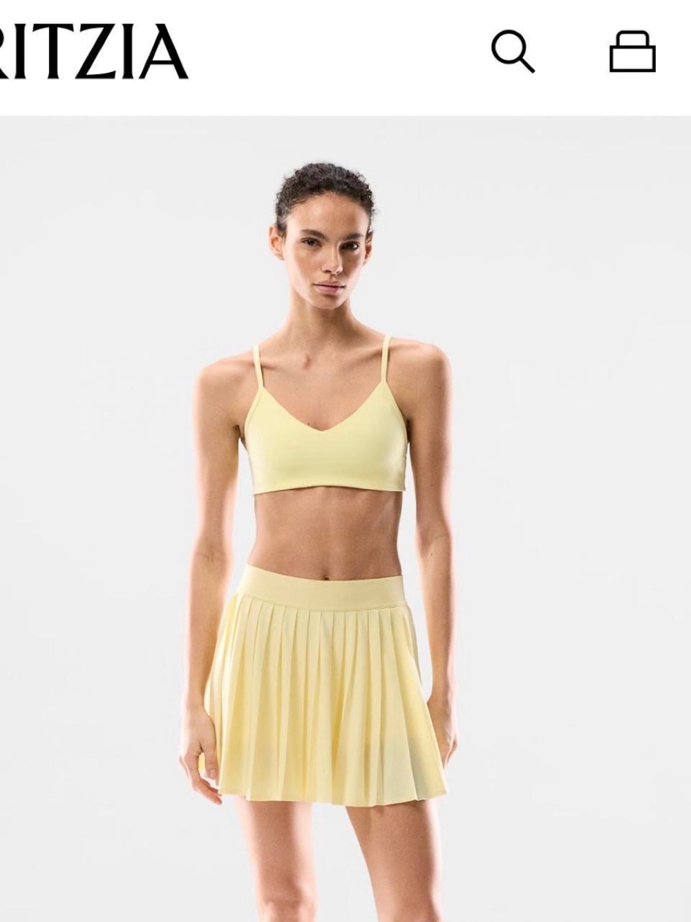 Aritzia Butter Yellow Tennis Skirt